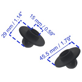 HAJXZH 4 PCS Moon Chair Feet Caps 15 mm / 0.59" Black Anti-Slip Camping Chair Foot Cover for Outdoor Hiking and Camping