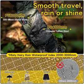 HIKEMAN Adjustable Low Leg Gaiters-1 Pair Lightweight Waterproof Leg Guards for Men Women,Camping Hiking Essentials Ideal for Hunting & Fishing(Army Green,L)