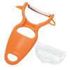 Shimomura Industry FV-668 Full Veggie Curved Peeler with Cover, Made