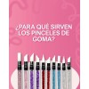 Pinceles De Silicón Doble Para Uñas Paquete Con 5 Piezas