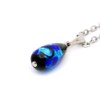 GOLD STONE Sparkling Firefly Glass Necklace, Drop Dragonfly Ball, Pendant,
