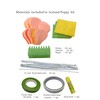 Orange Crepe Paper Poppy Flower DIY Making Kit Home Decoration