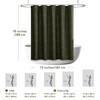 Siiluminisoy Boho Extra Long Olive Green Shower Curtain with Tassel,