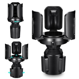 Unifizz Car Cup Holder Expander Adapter (Adjustable) Cup Holder Expander for Car with Rubber - Fits Less Than 5.51" Large Bottles & Mugs & Foods & Drinks