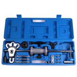 11pcs Slide Hammer Puller Set Front Wheel Hub Bearing Remover & Rear Wheel Axle Hub Dent Bushing Removal Tool with Case