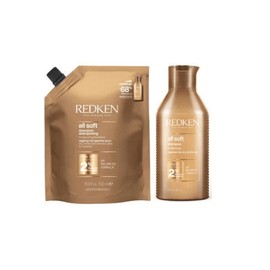 Redken All Soft Shampoo 500ml & Refill 500ml Duo