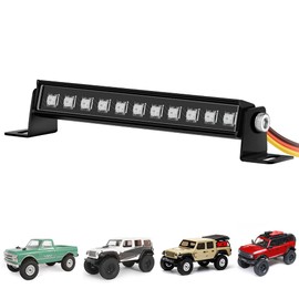 EPINON RC Light Bar 8 Light Modes Roof Lamp 44mm for 1/24 AXIAL SCX24 Bronco C10 JLU Gladiator Deadbolt Upgrade Parts