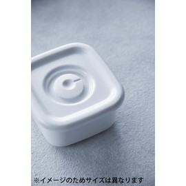 野田, Ceramic Square Medium White Series Sealed Lid with WSM - Medium