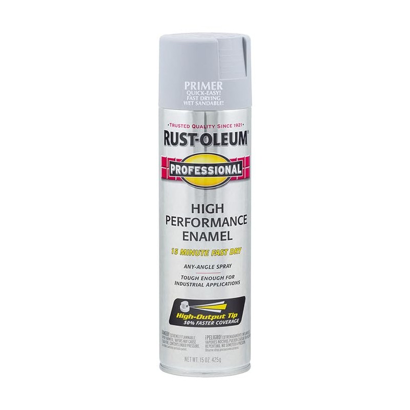 Rust-Oleum 7582838-6PK Professional Primer Spray, 15 Oz, Flat Gray, 6