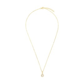 Amor 2035998 Women's Necklace with Pendant 925 Sterling Silver Mother of Pearl 42 + 3 cm Gold Comes in Jewellery Gift Box, Sterling Silver