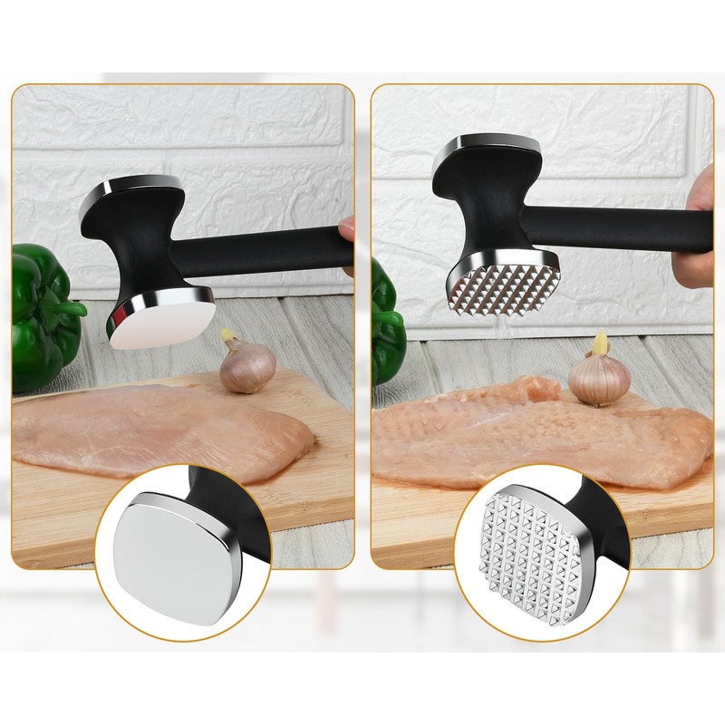 ds. distinctive style Meat Tenderizer Dual-Side Kitchen Mallet Chicken Pounder