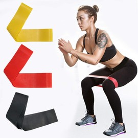 Fitness Workout Yoga Exercise Resistance Loop Stretching Bands for Legs Hip Training Set of 3 Mixed Size 20lb 30lb 40lb