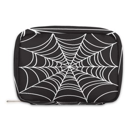 LLCXCSI Kids Toiletry Bag for Boys, Small Cute Wash Bag for Little Young Boys Waterproof Cosmetic Weekender Bag Toddler Traveling Toiletries, Black Spider Web