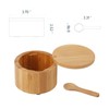 KITCHENDAO Bamboo Salt Box with Built-in Spoon to Prevent Dust,
