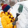 DOLILO 2 Stück Eiskratzer Auto, Scheibenkratzer Auto mit Ergonomischem Schaumstoffgriff,