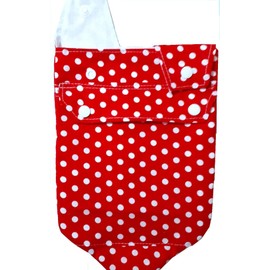 Drainage Bag Cover with a Pocket and a tap (Nozzle) Cover. Minnie dots. Cotton.
