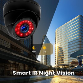 ALPCAM USB Camera Security Camera Indoor Outdoor Dome 720P Webcam Full HD 30FPS Day Night Vision Camera with IR USB Waterproof Camera Vandal-Proof for Car Park Baby Monitor Home Surveillance