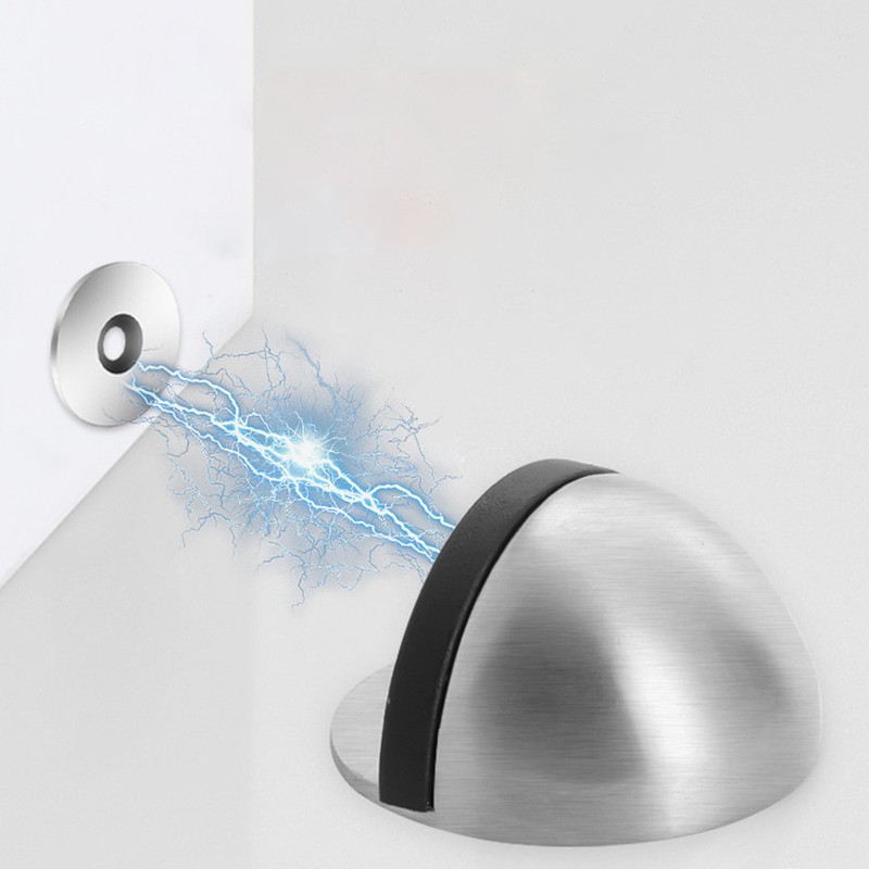 5 Sets Door Stopper Stainless Steel Rubber Door Stop Holder