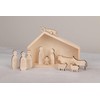 Rayher 64538505 Nativity Figures, Flat, Wooden Decoration, 3D Motifs, FSC