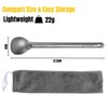 Bestargot Travel Cutlery Titanium Spoon, Extra Long Camping Outdoor Cutlery