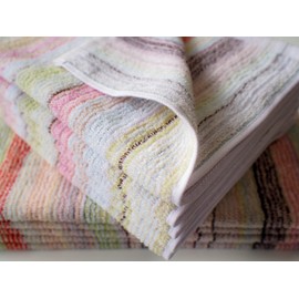 Imabary ReTOWEL One Wash, Residue Yarn Eco Towels, Set of 10, Multicolor