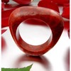 Ring made of coral foam coral red solid smooth coral