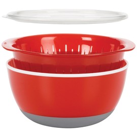 OXO Good Grips Berry Bowl Set - 3-Piece, Red/Grey
