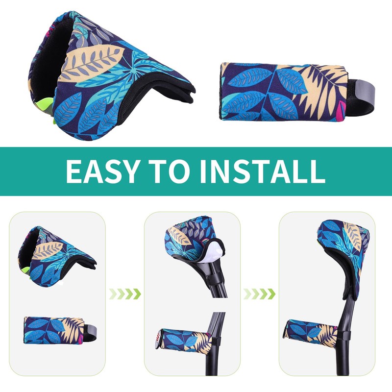 Forearm Crutch Pads and Hand Grip Covers for Open Cuff