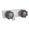 RecPro 4" Shower Handles White/Smoke with Hand Held Shower &