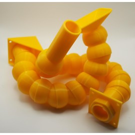 Flexible Shop Vacuum Hose, 1.25 Inch, 18 Couplings with Mounting Brackets