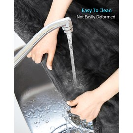 QWORK 2 Pack Polyester Window Screen Replacement 47 x 98 Inch - Custom Fit Mesh, Screen Mesh Replacement for Patio Porch Door Windows Sliding Screen Doors -for DIY Home Projects - Black