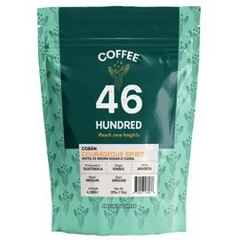 COFFEE 46 HUNDRED® Cobán Ground Bean Specialty Coffee from Guatemala - 100% Arabica Single Origin - Medium Roast - 311g/11oz - High Altitude Coffee - Grown at 4,300 ft