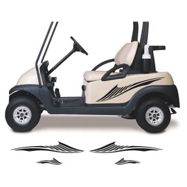 StickerChef Golf Cart Decals Auto Truck Boat Pontoon Vehicle Vinyl Car Stickers Tribal Flames GC76