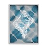 Stupell Industries Conch Shell Vintage Nautical Blue Tie Dye Pattern
