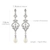 mecresh Retro Diamond Hollow Chandelier Teardrop Dangle Stud Earrings Formal