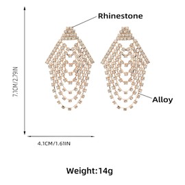 MEACHEAL Jewelry Womens Girls Fashion Rhinestone Crystal Boho Earrings For Party, Wedding, Graduation Ceremony M42# (M42#-1)