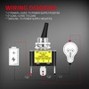 DaierTek 12V Blue LED Lighted Toggle Switch 30 Amp 12