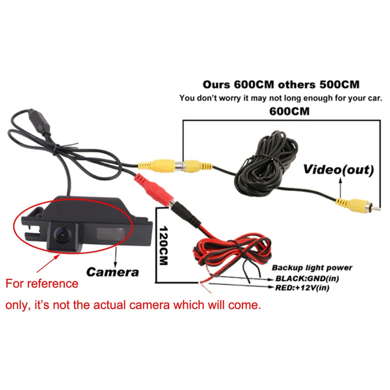 RCA Car Reverse Rear-View Backup Camera For Honda Civic 2001