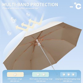 Pioggistar Mini Umbrella Storm Proof Pocket Umbrella Automatic Open and Close for Women, Compact, 8 Bone Umbrella, Diameter 98 cm, White