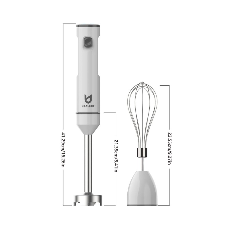 Cordless Hand Blender, UTALENT Variable Speed Immersion Blender handheld Rechargeable,