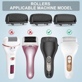 Callus Removers 8 Pack Replacement Rollers Heads for Electric Feet File Pedicure Tools, Pedicure Kit Refill Rollers 3 Extra Coarse, 3 Regular Coarse, 2 Fine Coarse Refill Rollers