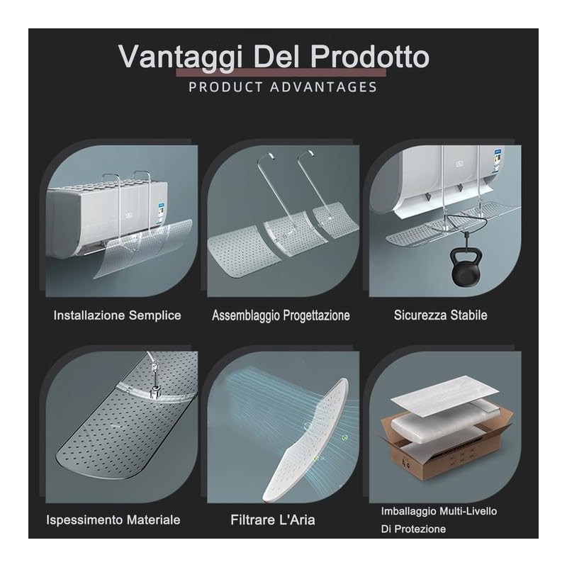 Air Conditioning Wind Deflector, Wind Deflector for Cold Air Conditioning,