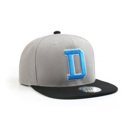 True Heads Letter D Initial Name Sports Team Grey Snapback Baseball Cap