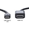 Sanwa Supply KC-ALCHD50K Type C-HDMI Converter Cable (Black, 16.3 ft