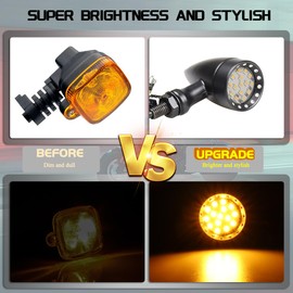 FACAILAHA Bullet Rear LED Turn Signal Lights Universal Motorcycle Brake Taillights w/Relocation Kit 12V Running Light Compatible with Honda Dual Sport Harley Yamaha Suzuki Kawasaki, Black