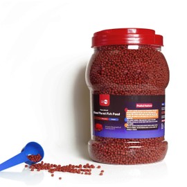 toyuto 1kg Parrot Pellets Food Color-Enhancing Red Parrot Cichlid Fish Feed Food (1 kg Parrot Fish Pellets)