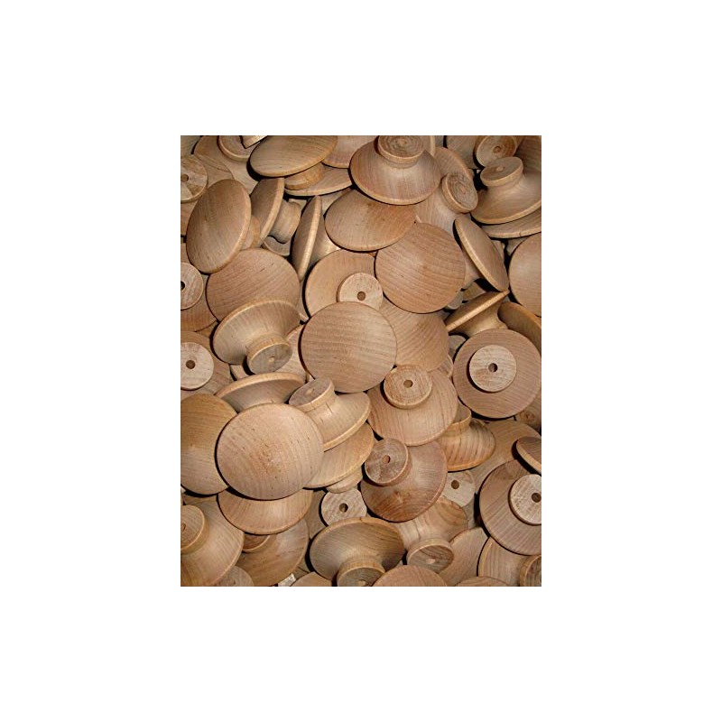 2" Birch Wood Unfinished Drawer Knobs Pulls Handles - Natural