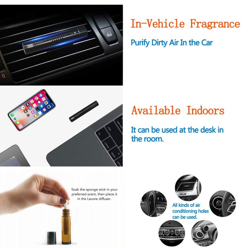 Car Diffuser Vent Clip Pack 2 and 12 Refill Sticks