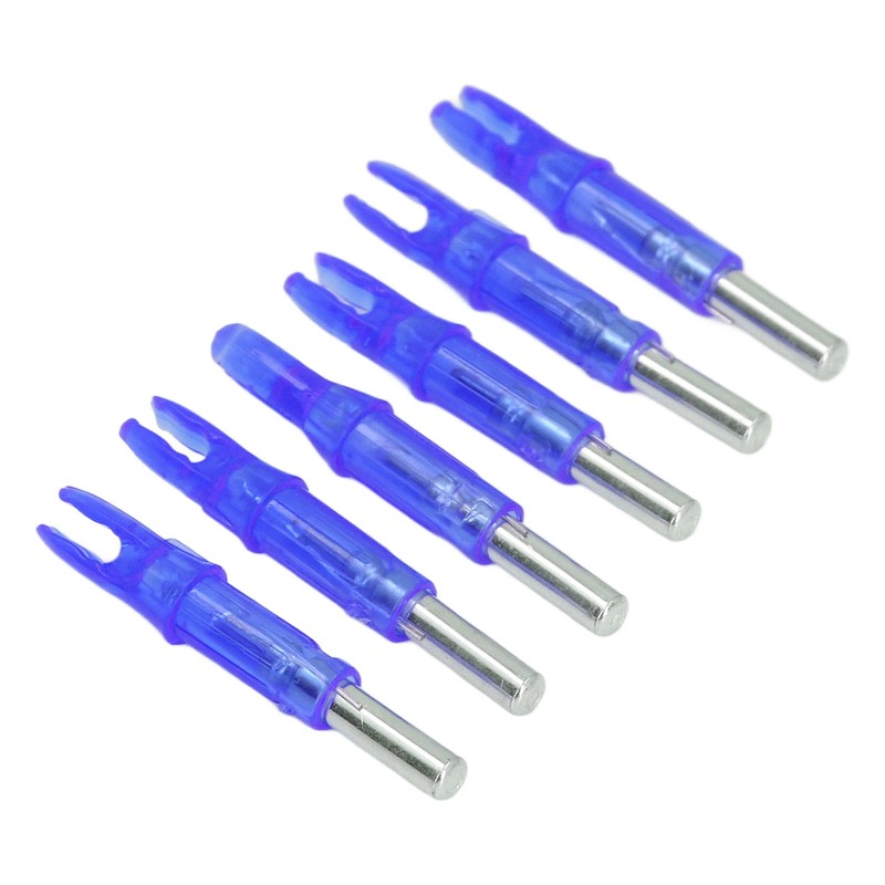 6Pcs Lighted Arrow Nocks High Visibility High Light Transmittance Waterproof