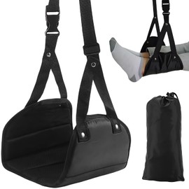 Airplane Footrest, 1pcs Airplane Travel Accessories, Adjustable Foot Hammock Under Desk, Plane Travel Foot Rest, Provides Relaxation and Comfortable for Long Flight
